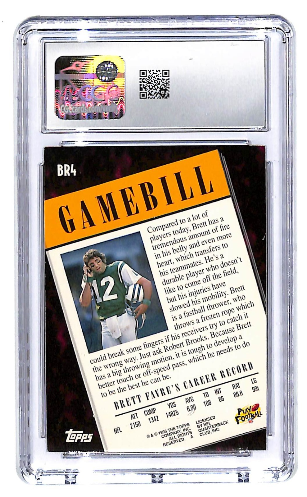 1996 Brett Favre Topps Broadway's Review #BR4 CGC Mint Plus 9.5