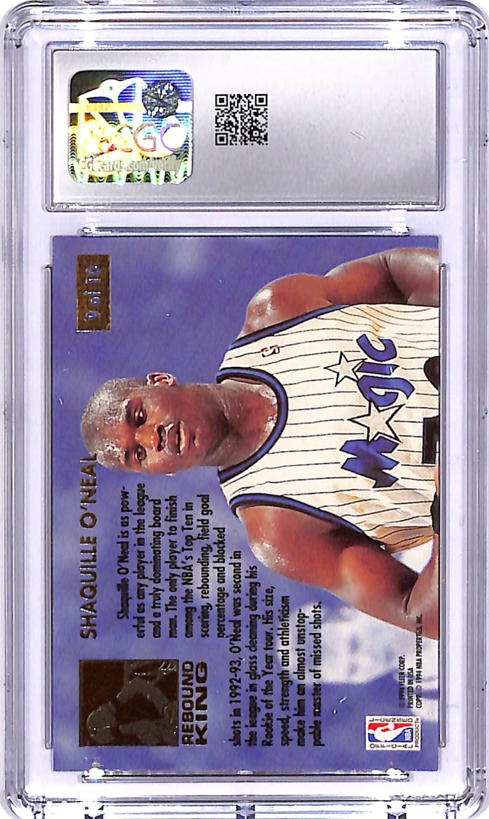 1993-94 Fleer Ultra Shaquille O'Neal Rebound Kings #9 CGC 9.5 Magic