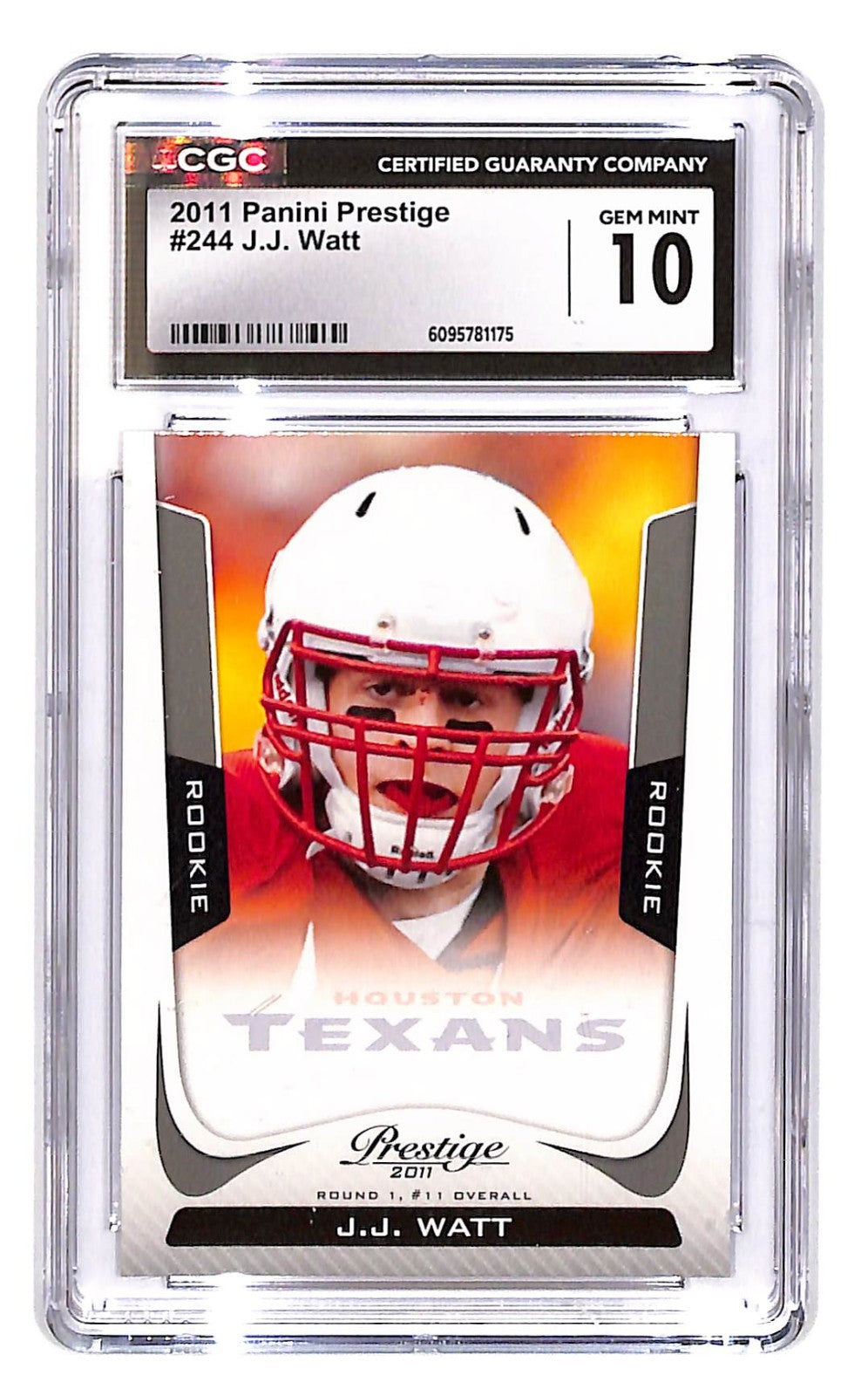 2011 J.J. Watt Panini Prestige - Rookie  #244 (RC) CGC Gem Mint 10