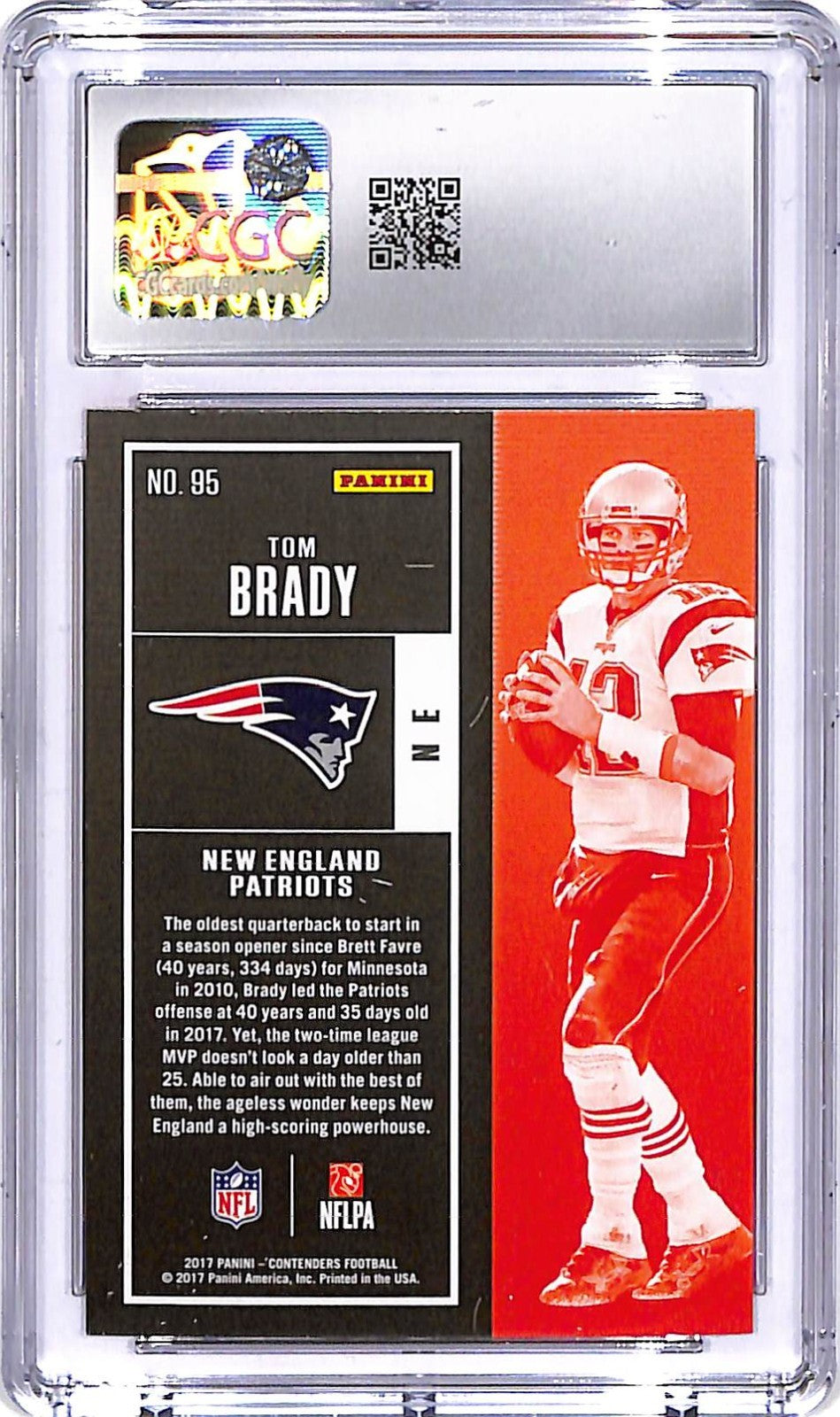 2017 Contenders Tom Brady #95 CGC 9.5 Patriots
