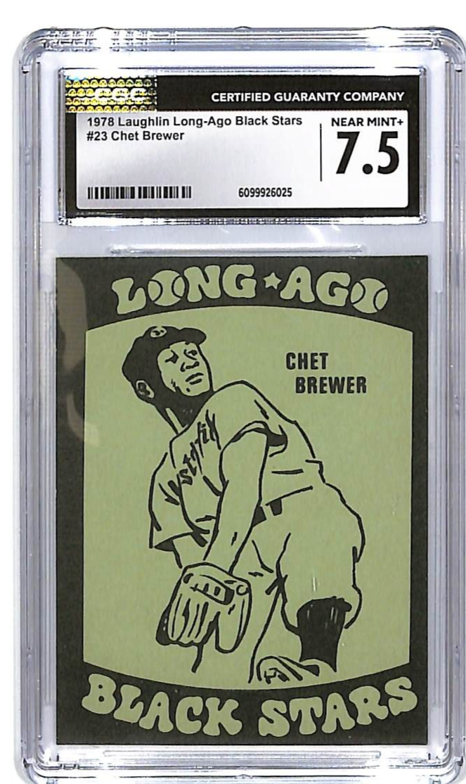 1978 Laughlin Long Ago Black Stars CGC 7.5 Chet Brewer #23
