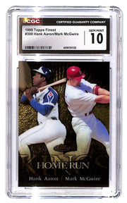 1999 Mark McGwire/Hank Aaron Topps Finest Home Run Kings  #300 CGC Gem Mint 10