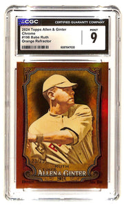 2024 Babe Ruth Topps Allen & Ginter Chrome #198 Orange Refractor #23/25  CGC 10
