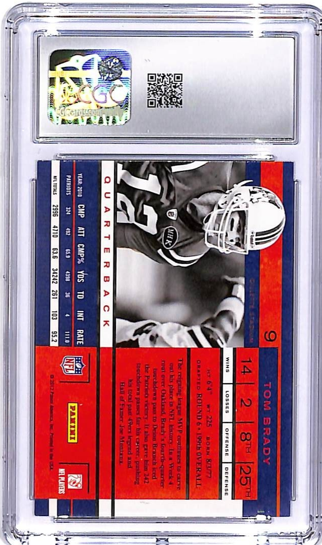 2011 Contenders Tom Brady #9 CGC 9 Patriots