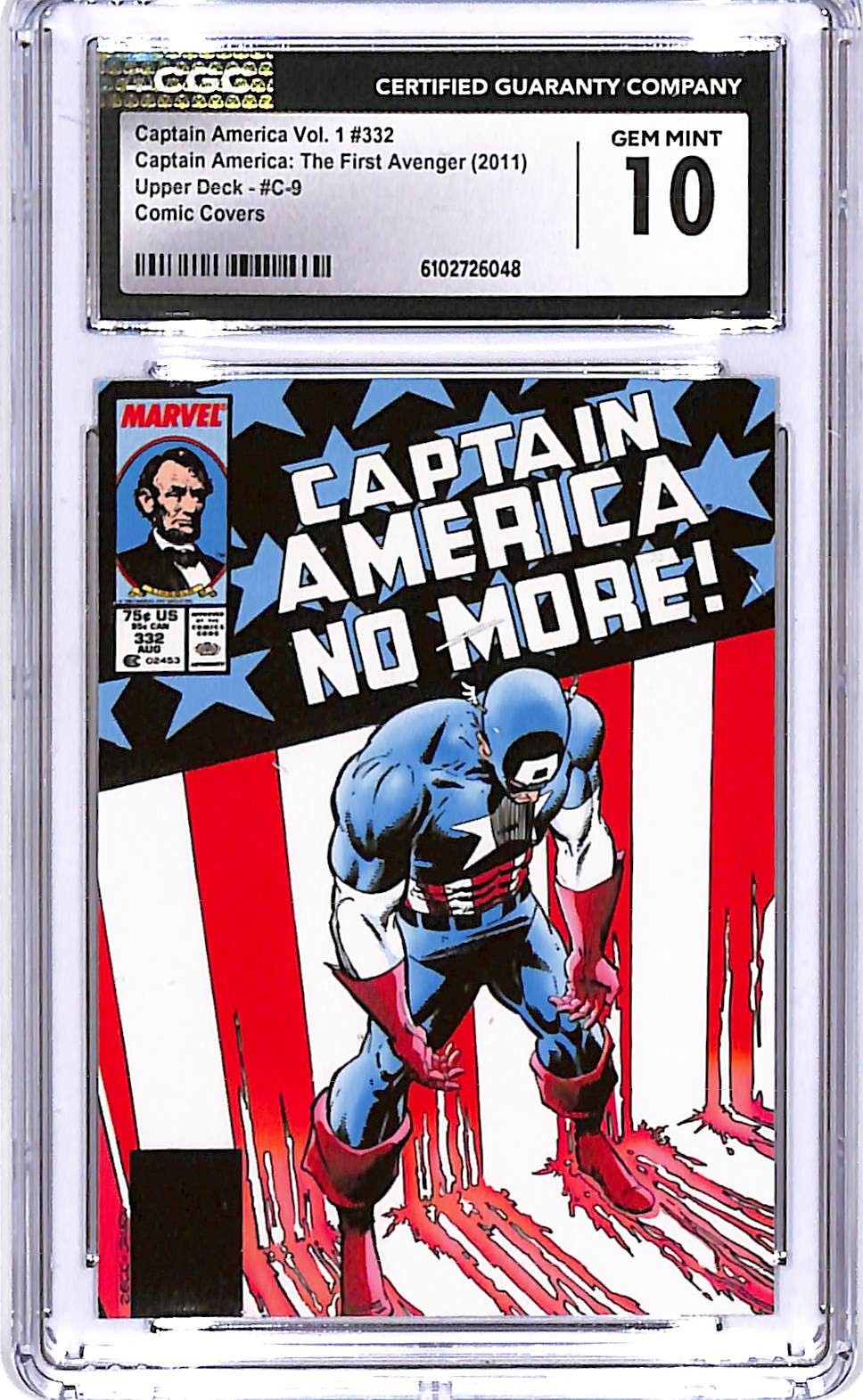 2011 Upper Deck Captain America The First Avenger Comic Covers #9 CGC 10