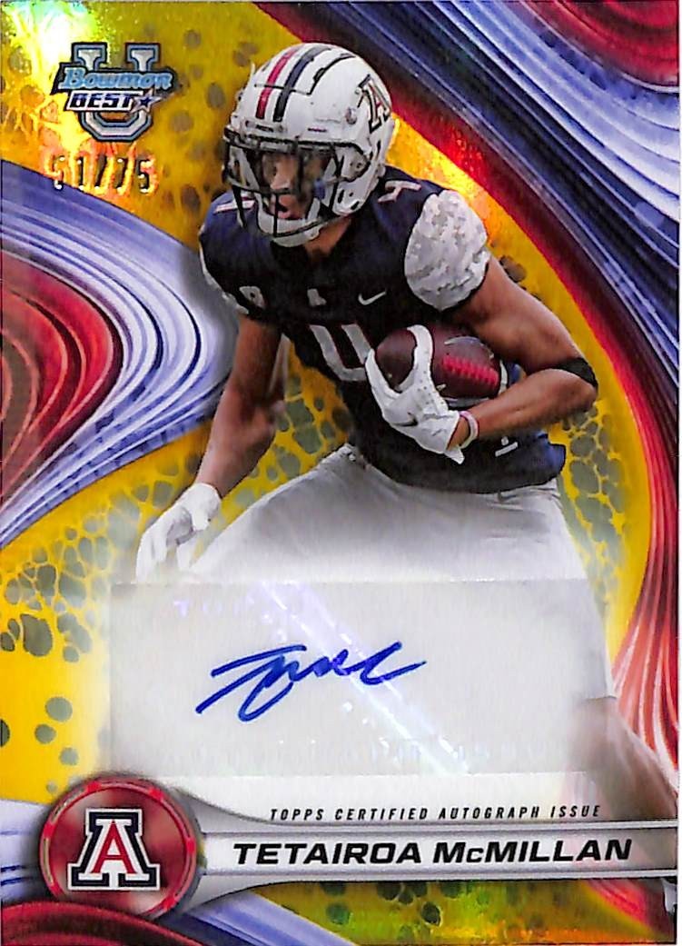 2024 Bowmans Best University Tetairoa McMillan Auto Autograph Rookie Yellow /75