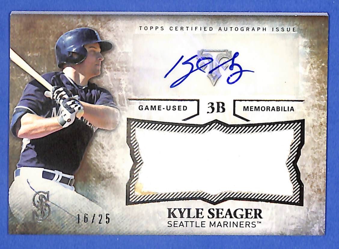 2015 Kyle Steager Topps Triple Threads Unity Auto Jumbo Relic UAJR-KS #16/25
