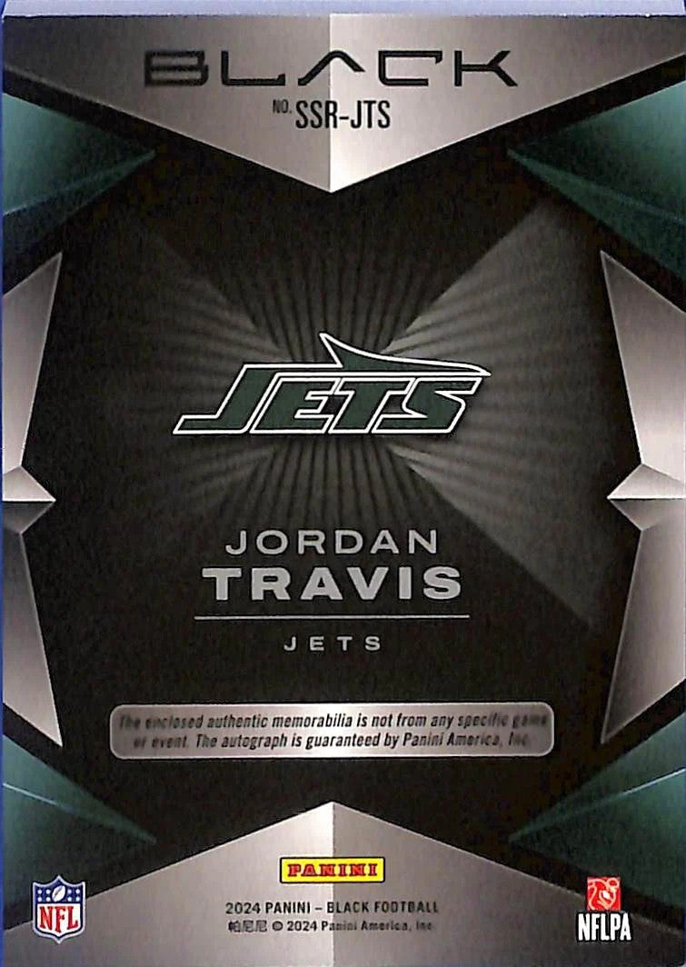 2024 Panini Black Jordan Travis Auto Autograph Rookie RC Patch /99 jets