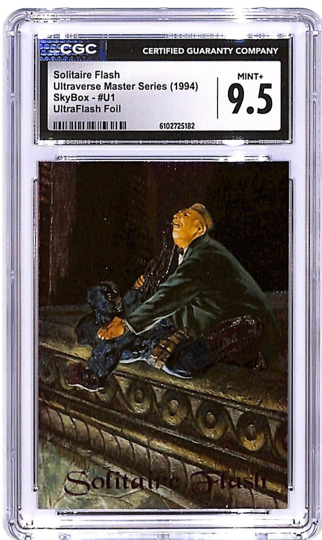 1994 SkyBox Ultraverse Master Series Solitaire Flash UltraFlash FoilCGC 9.5