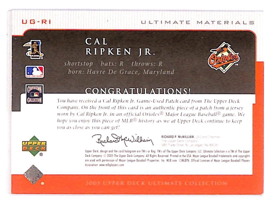 2005 Cal Ripken Jr. Upper Deck Ultimate Collection Materials - UG-R1 #5/25