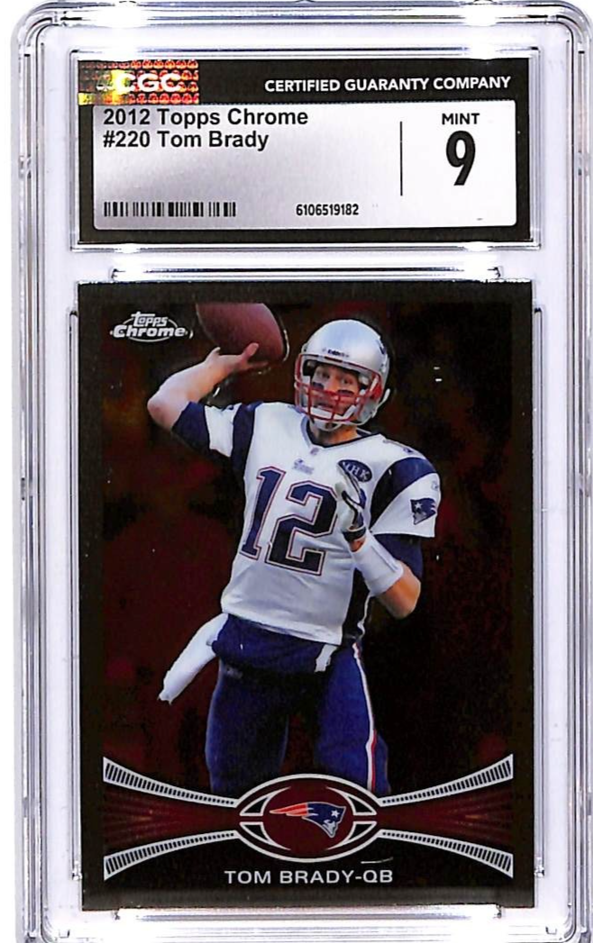 2012 Topps Chrome Tom Brady #220 CGC 9 Patriots