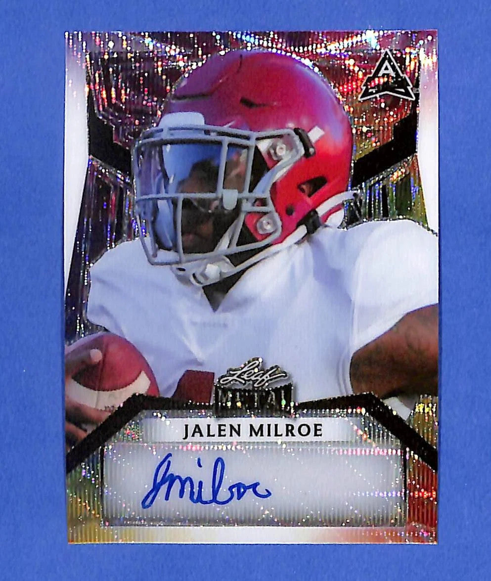 2024 Leaf Metal Jalen Milroe Signed Pre-Production Proof #1/1 Leaf COA A087950