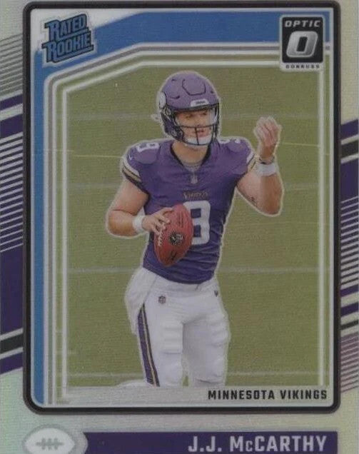 2024 Panini Donruss Optic Rated Rookie J.J. McCarthy #235 Holo Prizm (RC) SGC 10