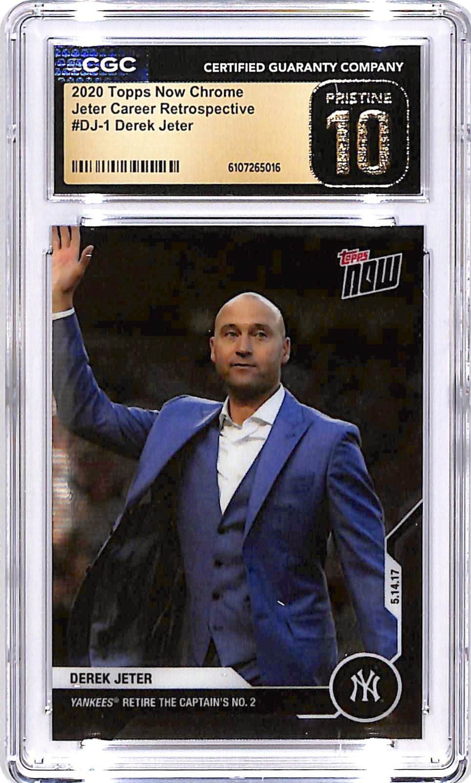 2020 Topps Now Chrome Derek Jeter Career Retrospective DJ-1 CGC 10 Pristine
