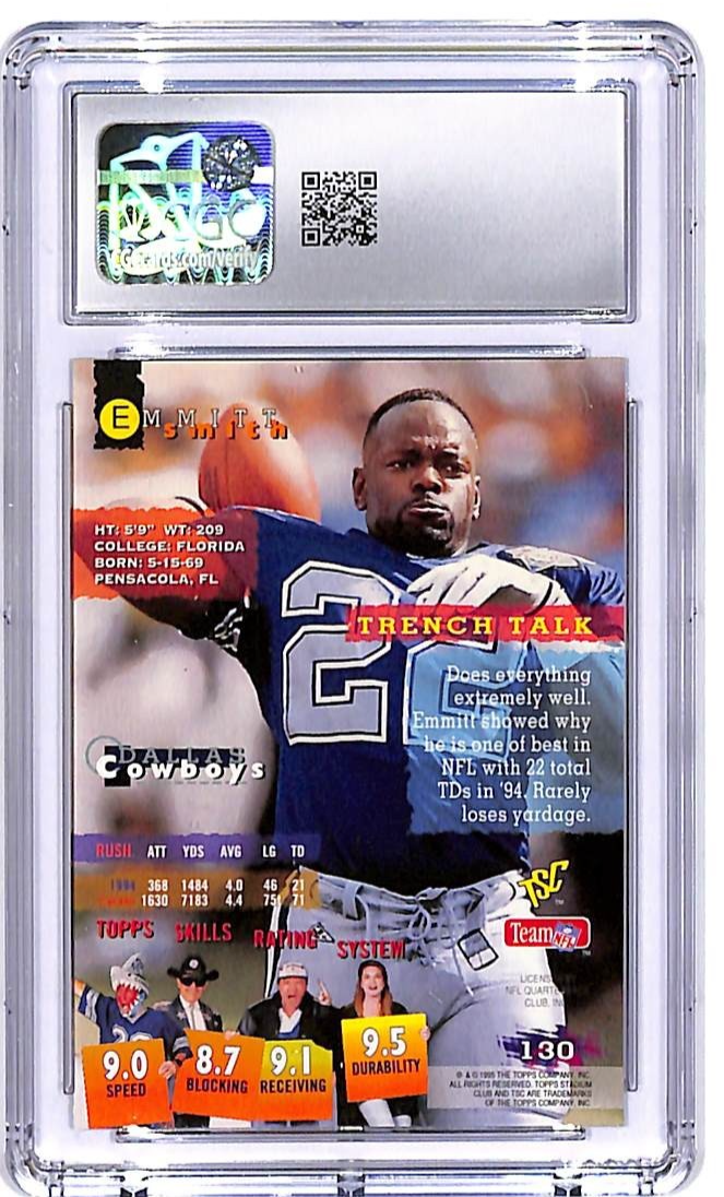 1995 Stadium Club Emmitt Smith #130 CGC 10 Cowboys