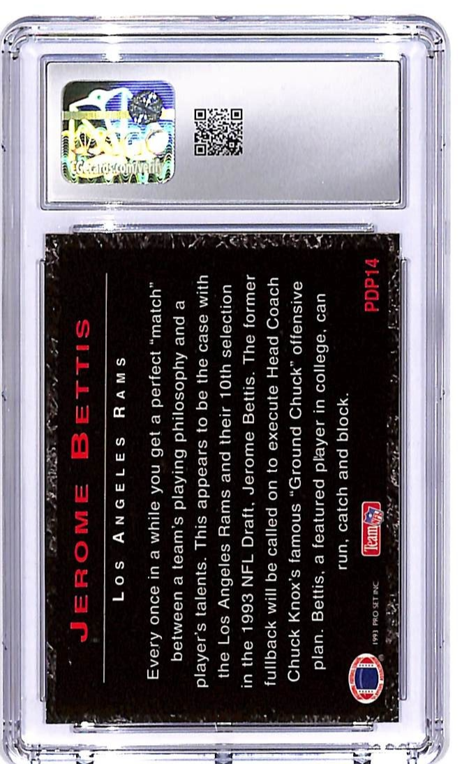 1993 Pro Set Power Jerome Bettis Draft Picks Rookie RC PDP14 CGC 9.5 Steelers