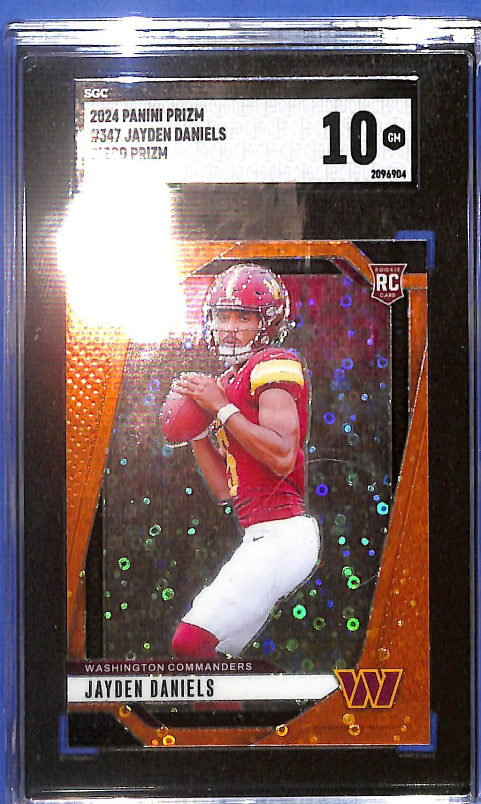 2024 Prizm Jayden Daniels Rookie RC Disco SGC 10 #347 Washington Commanders
