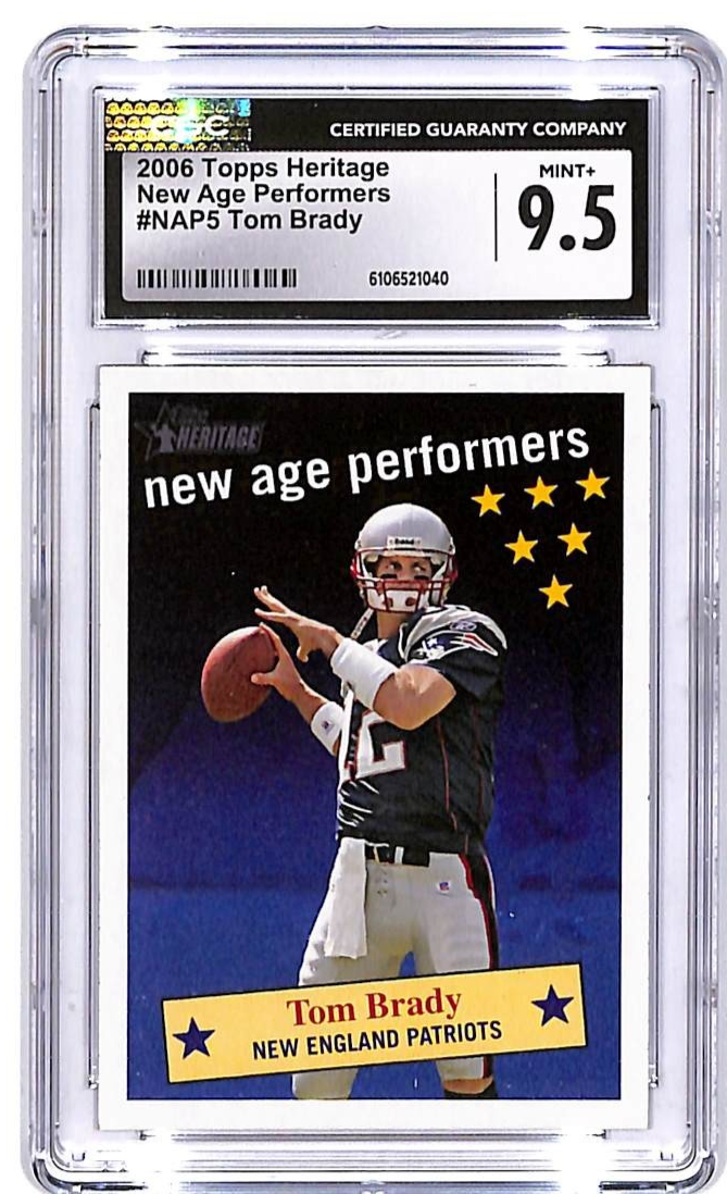 2006 Topps Heritage Tom Brady New Age Performers CGC 9.5 Patriots