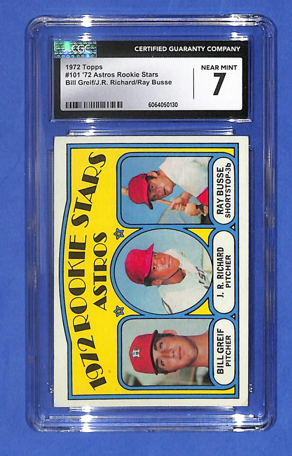1972 Topps - Rookie Stars J.R. Richard, Bill Greif, Ray Busse #101 (RC) CGC 7