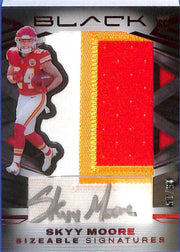2022 Panini Black Skyy Moore Auto Autograph Rookie RC Patch Red /15 Chiefs