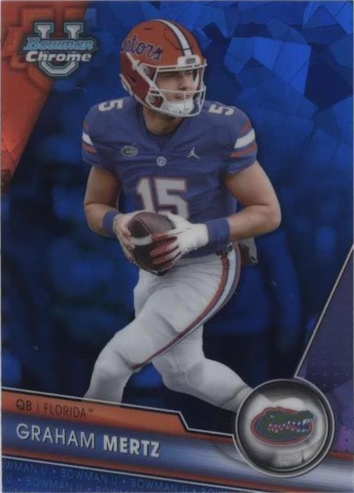 2023 Bowman University Chrome Sapphire - Graham Mertz #181 (RC) SGC GEM MINT #10