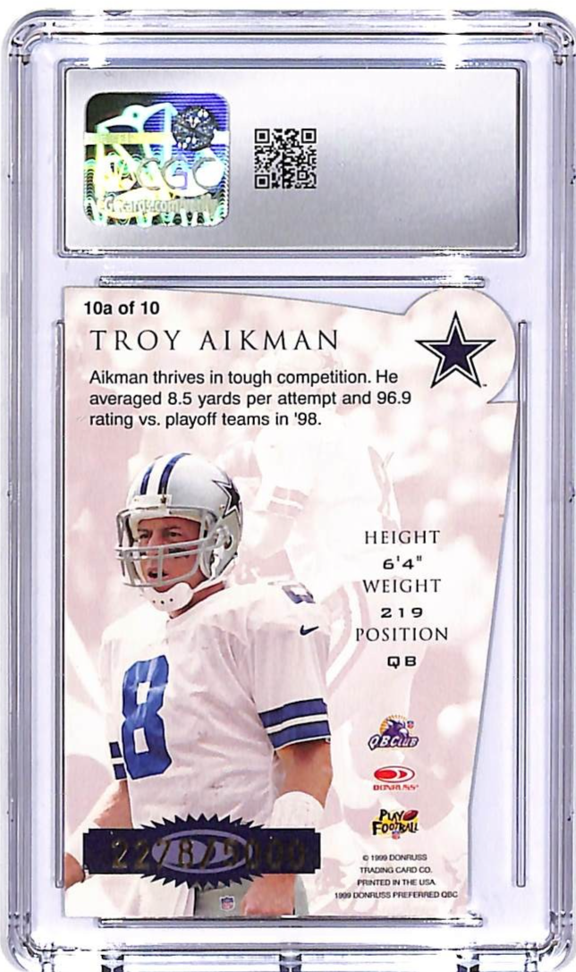 1999 Donruss Preferred Troy Aikman Chain Reaction /5000 #10A CGC 9.5 Cowboys