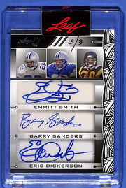 2024 Leaf Q Whatnot Exclusive Q3 Auto Smith/Sanders/Dickerson Blue #3/3 (HOFers)
