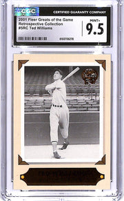2001 Fleer Greats of the Game Ted Williams Retrospective Collection 5RC CGC 9.5