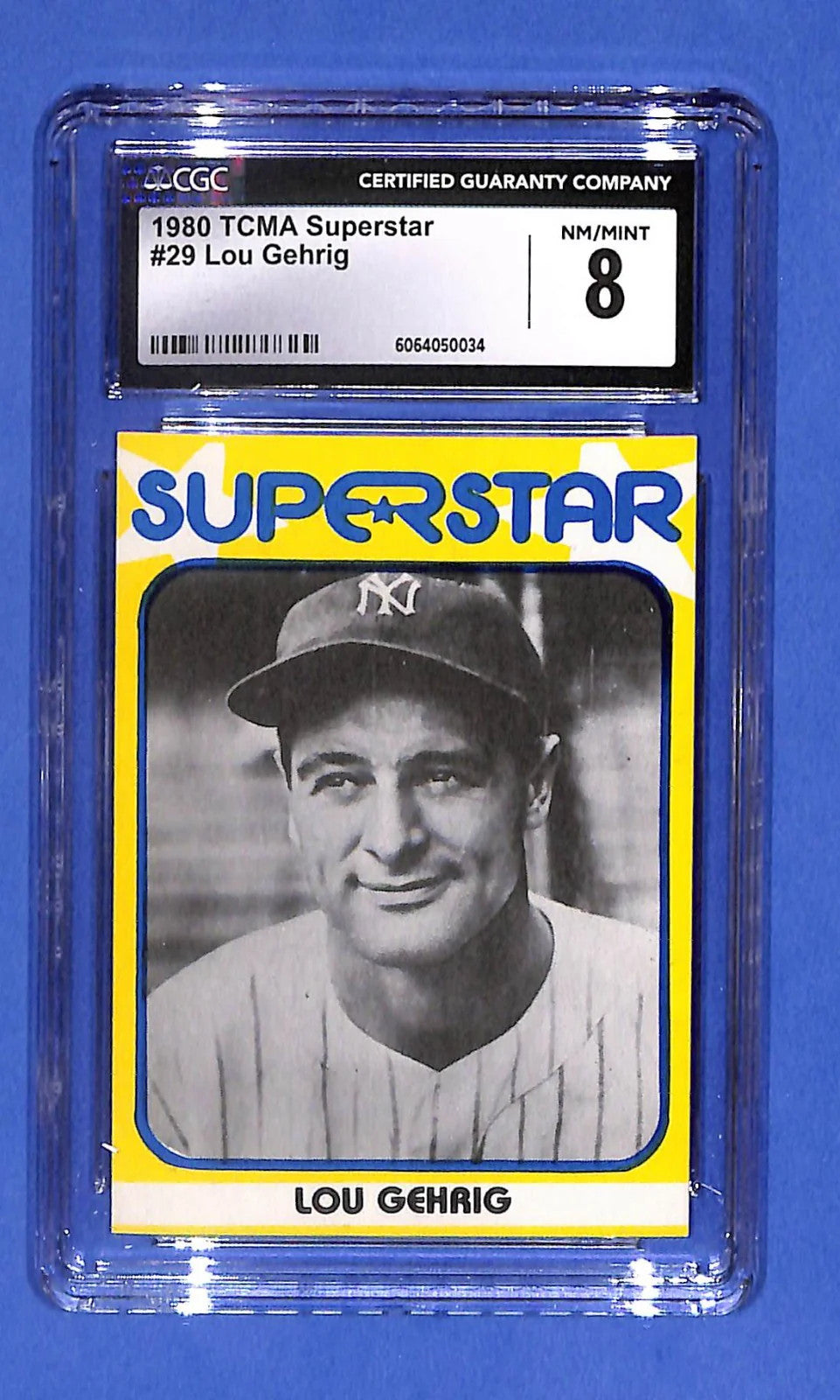 1980 TCMA Superstars - Lou Gehrig #29 CGC 8 NM/MINT HOF New York Yankees