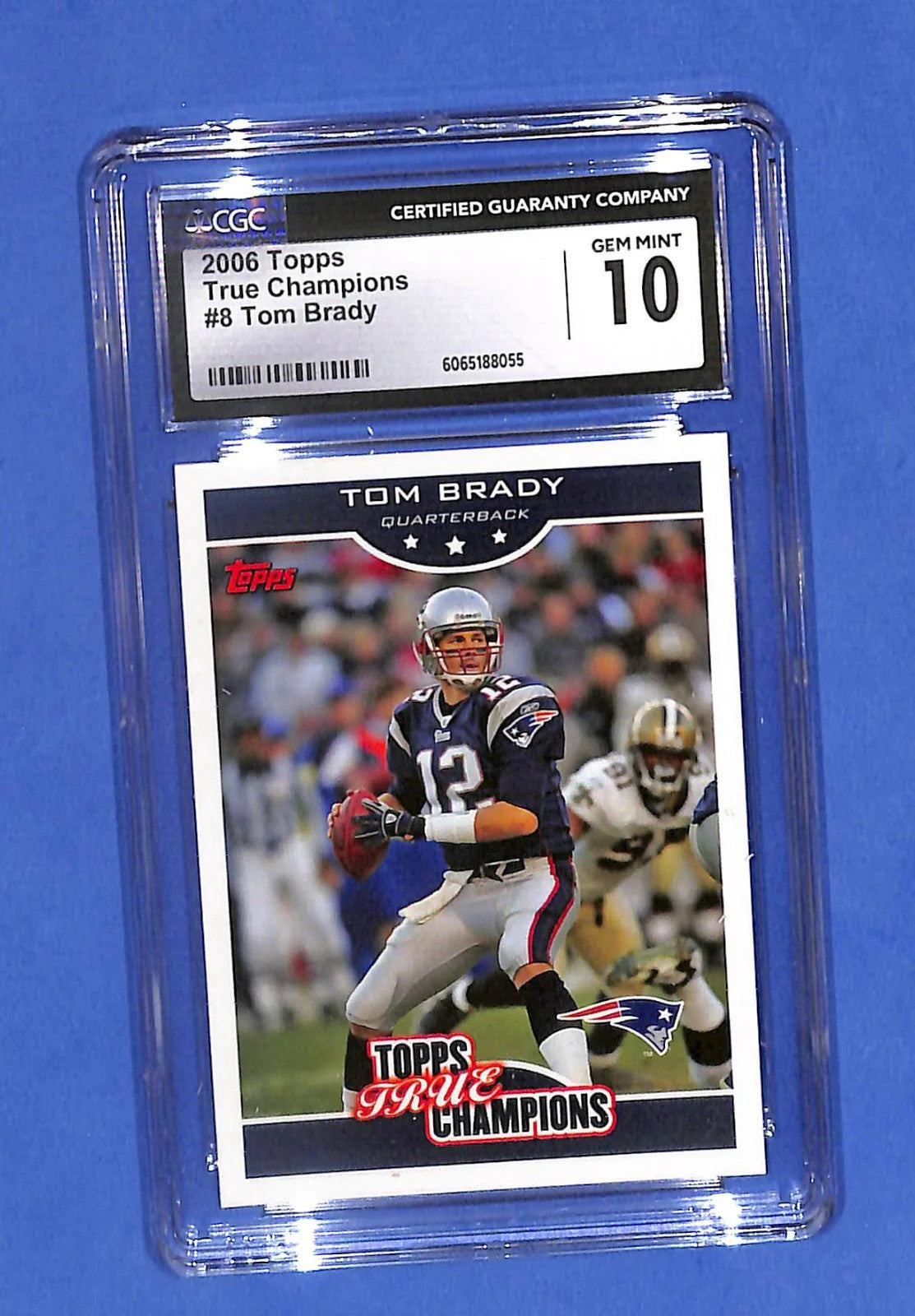 2006 Topps True Champions Tom Brady #8 New England Patriots CGC 10 Gem Mint