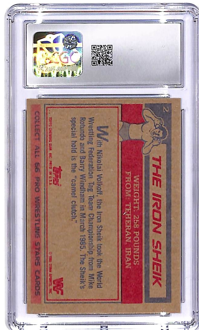 1985 Topps WWF The Iron Sheik Rookie RC #2 CGC 9.5