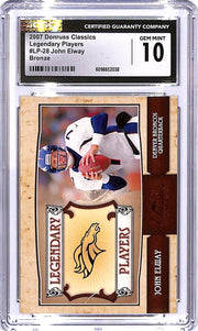 2007 Donruss Classics John Elway Legendary Players Bronze /1000 #28 CGC 10