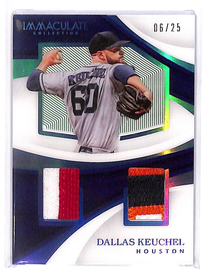 2017 Dallas Keuchel Panini Immaculate Collection Dual Relic Blue SM-DK #6/25