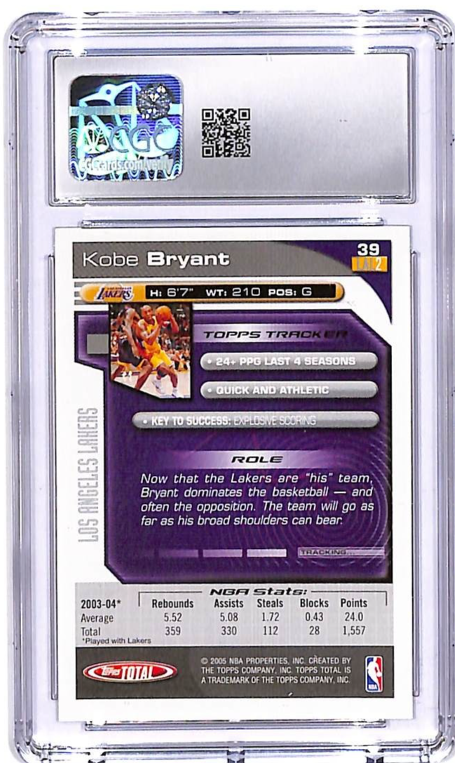 2004-05 Topps Total Kobe Bryant #39 CGC 9 Lakers