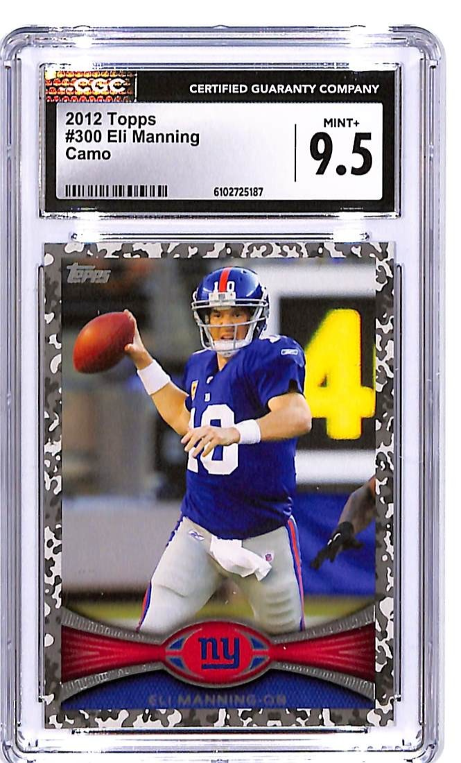 2012 Topps Eli Manning Camo #300 /299 CGC 9.5 Giants