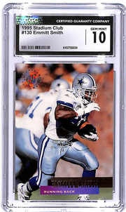 1995 Stadium Club Emmitt Smith #130 CGC 10 Cowboys