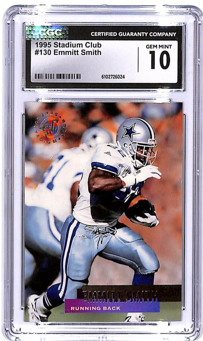 1995 Stadium Club Emmitt Smith #130 CGC 10 Cowboys