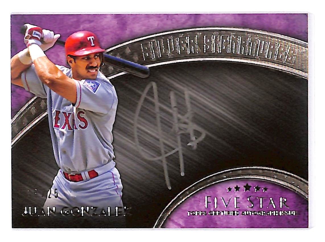 2017 Juan González Topps Five Star - Silver Signatures - SS-JG #16/25