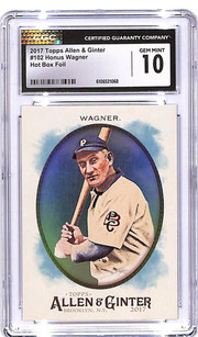 2017 Topps Allen and Ginter Honus Wagner Hot Box Foil #102 CGC 10 Pirates
