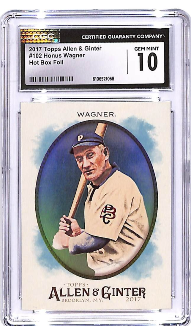 2017 Topps Allen and Ginter Honus Wagner Hot Box Foil #102 CGC 10 Pirates