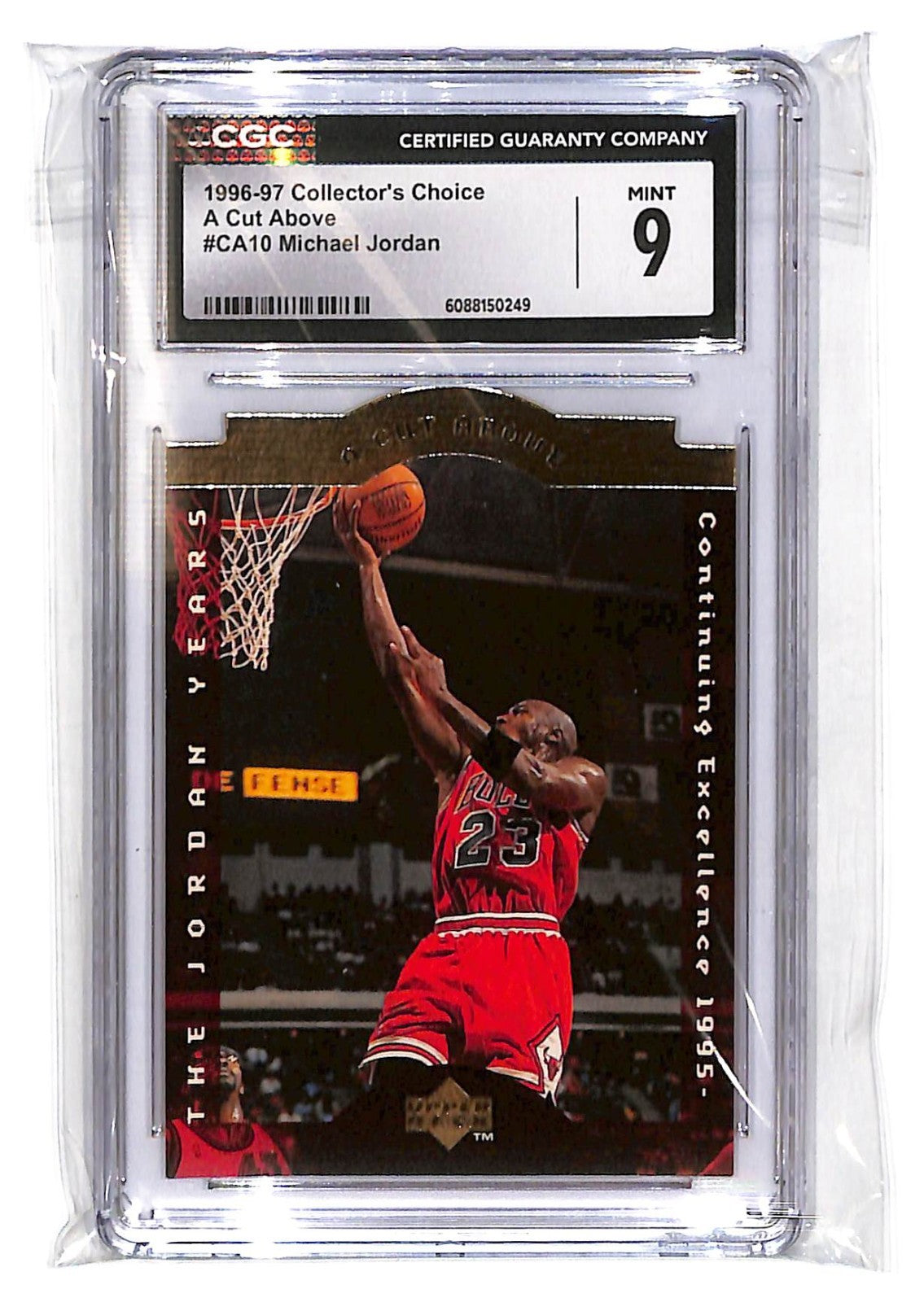 1996-97 Michael Jordan Upper Deck Collector's Choice A Cut Above #CA10 CGC 9
