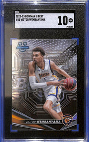 2022-23 Bowman University Best - Victor Wembanyama #51 (RC) SGC 10 GM