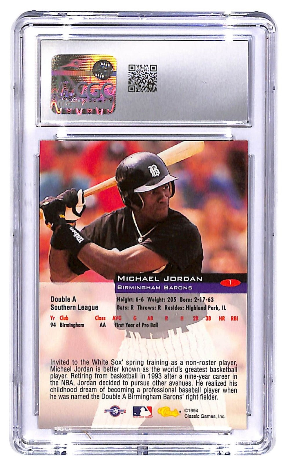 1994 Michael Jordan Classic Minor League All Star Edition - #1 CGC Mint 9