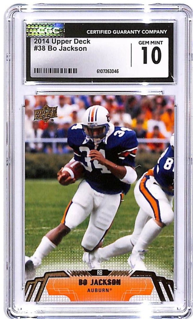 2014 Upper Deck Bo Jackson #38 CGC 10 Auburn