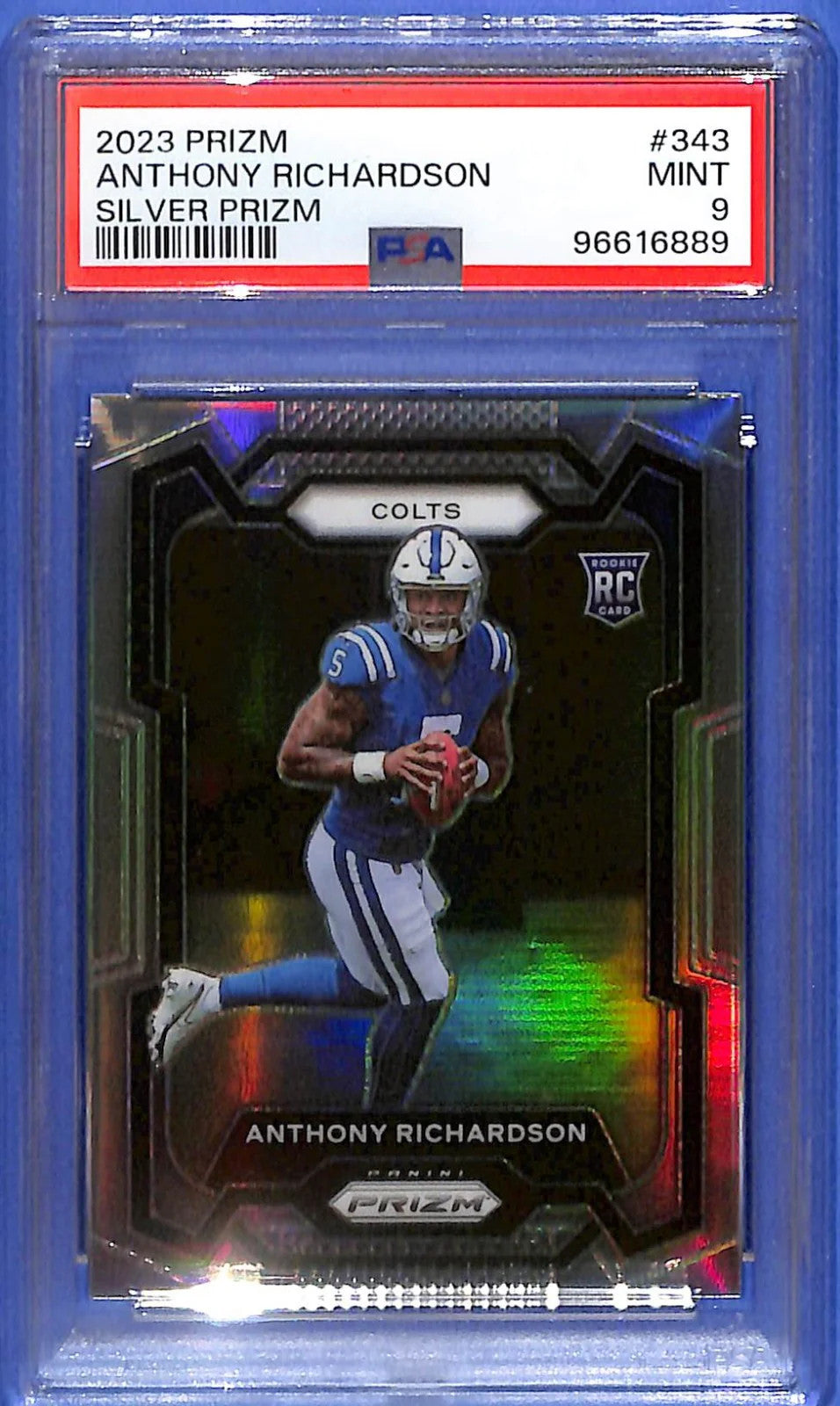 2023 Anthony Richardson Panini Prizm #343 Silver Prizm (RC) PSA 9