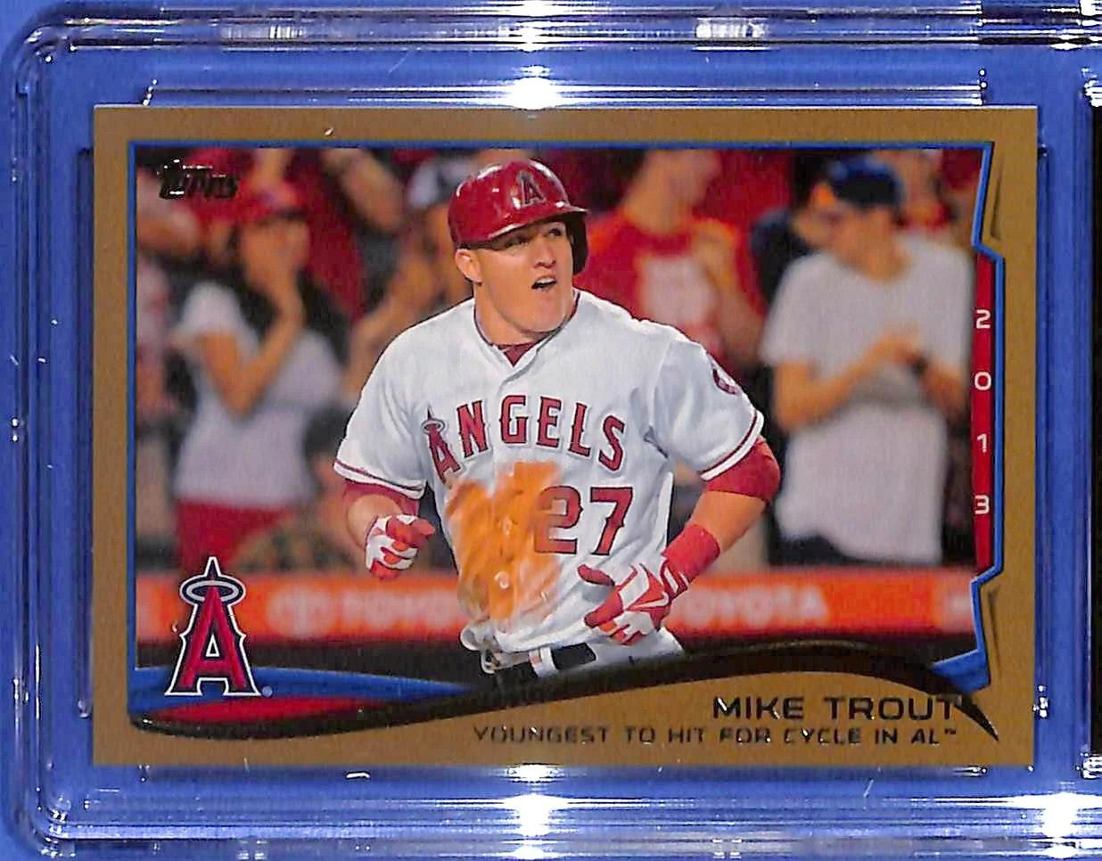 2014 Topps Season Highlights Checklist Mike Trout #364 Gold #1020/2014 CGC 10