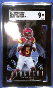 2024 Topps Midnight Jayden Daniels Rookie RC WInter Solstice /35 SGC 9 #97