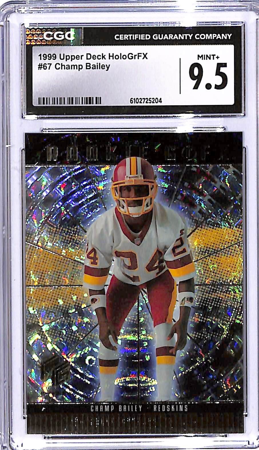1999 Upper Deck HoloGrFx Champ Bailey Rookie RC #67 CGC 9.5 Redskins
