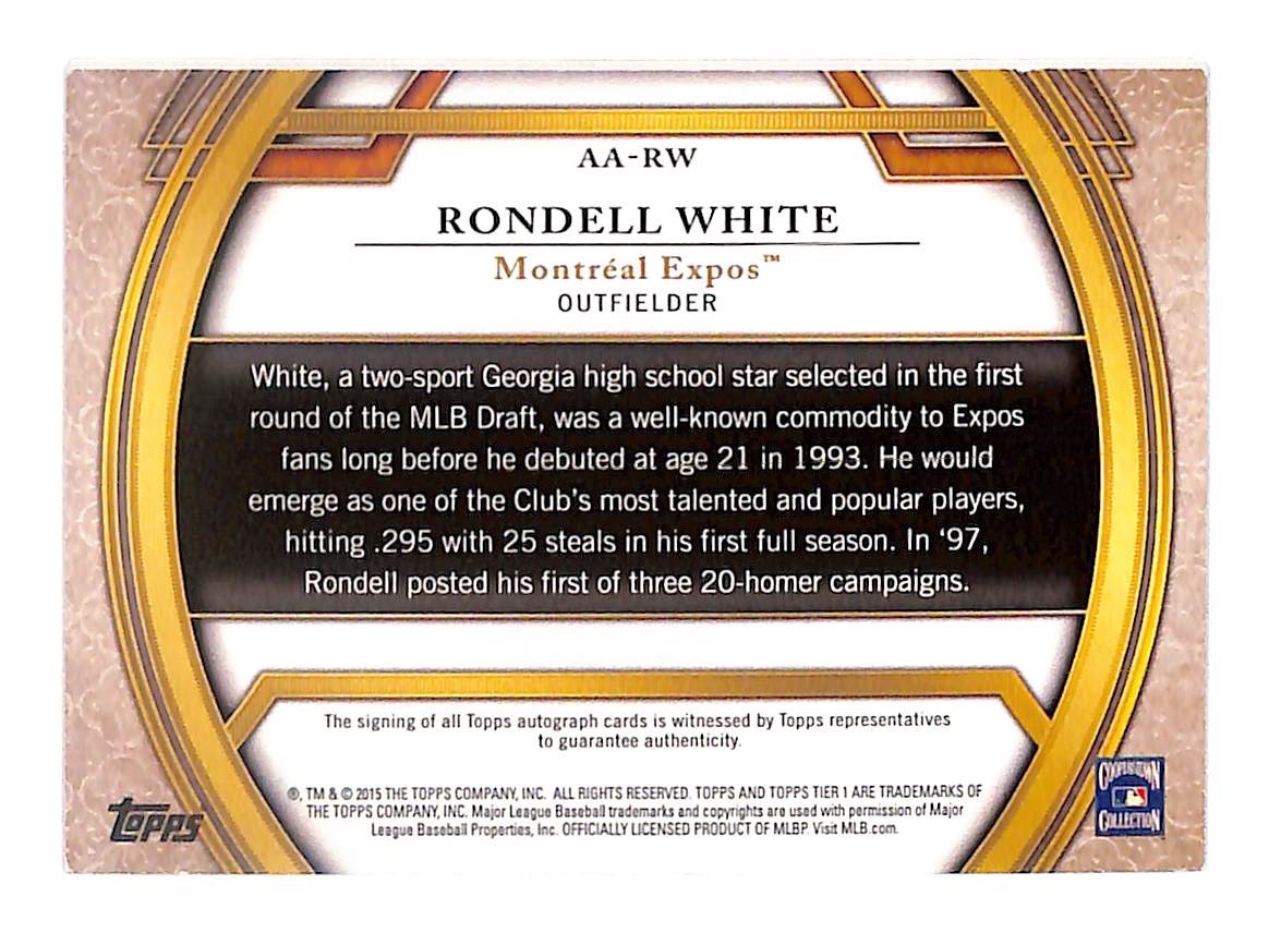 2015 Rondell White Topps Tier One Acclaimed Autographs - AA-RW #198/399