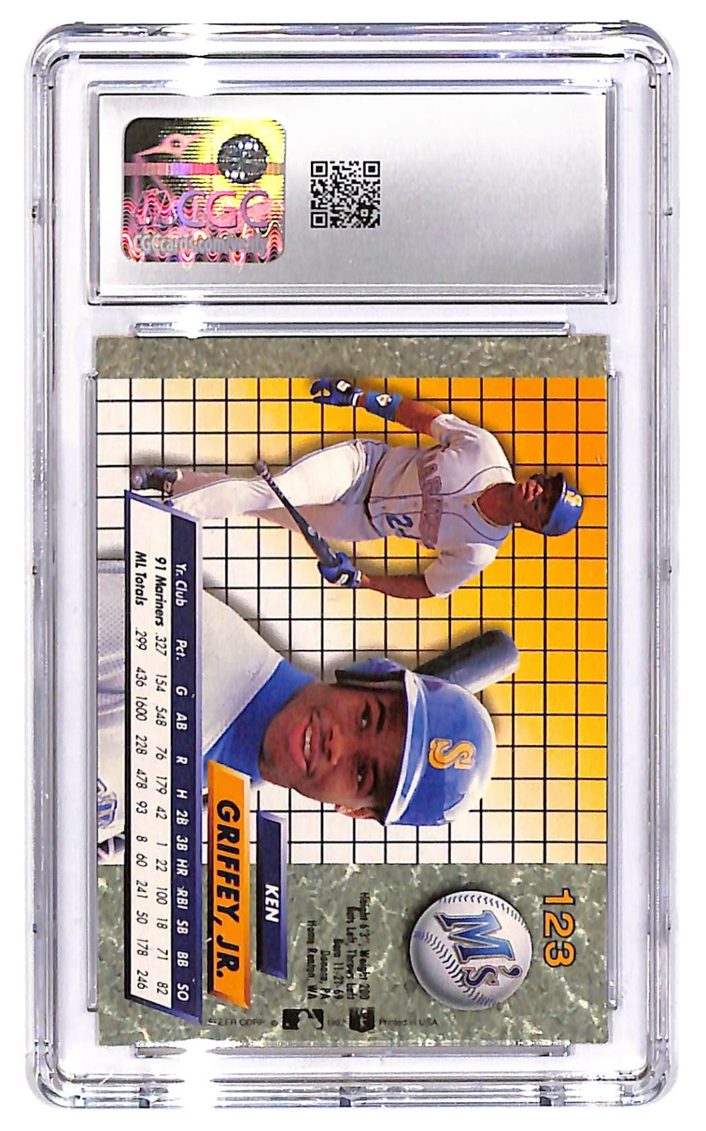 1992 Ken Griffey Jr Fleer Ultra - #123 CGC Gem Mint 10